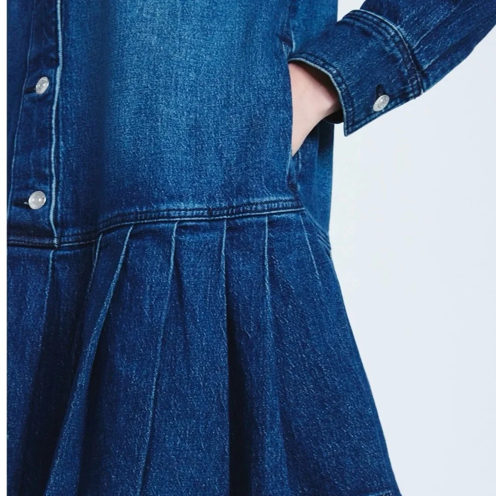 Denim Button-Up Dress - Picture 3 of 4